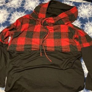 Sew in Love Hoodie Buffalo Plaid Size 2X
